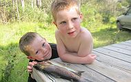 12-Owen and Angus with trout destined for Tritons smoker
